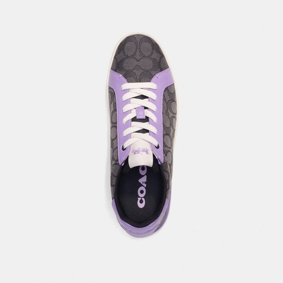 NWT Coach Outlet Clip Low Top Sneaker In Signature Jacquard - Picture 5 of 6